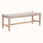 Finn White Flat Rope Bench - Image 2