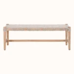 Finn White Flat Rope Bench