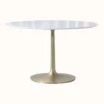 Gigi Brass Pedestal Dining Table