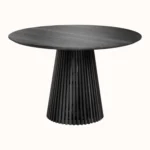 Tara Black Round Dining Table